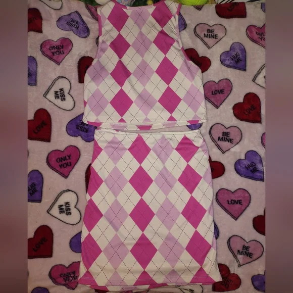 Princess Polly Pink Argyle Skirt Set - Picture 15 of 15